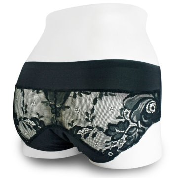 ムーンパンツ デイタイム ブラックレース 紫クロッチの画像