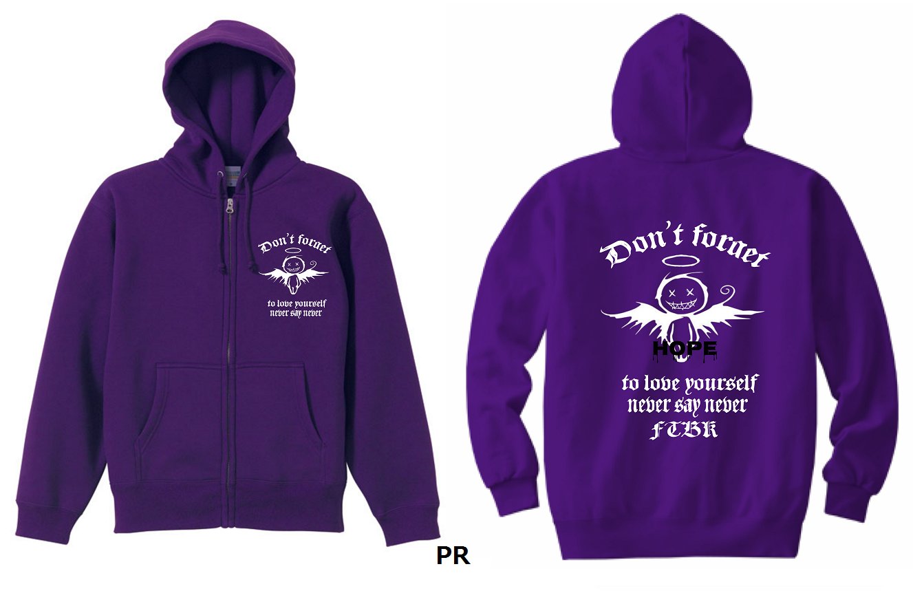 Don’t forget to love yourself ZIP PARKAの画像