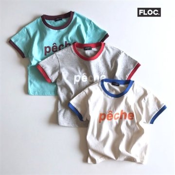 【即納】FLOC ペッシュロゴプリントバイカラーTシャツ画像
