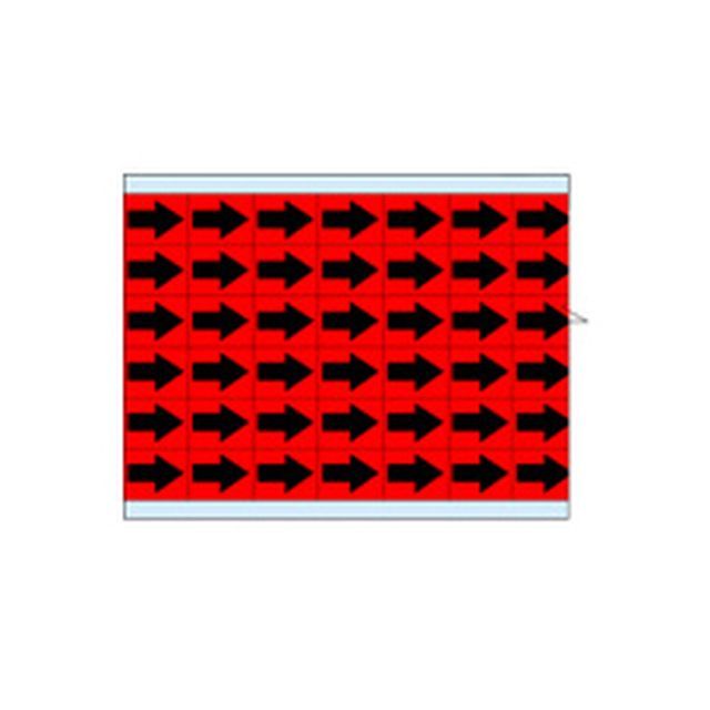 故障指示ラベル EIA-3025-RD(25CDS/BX) 　赤地に黒矢印  (f493327)画像