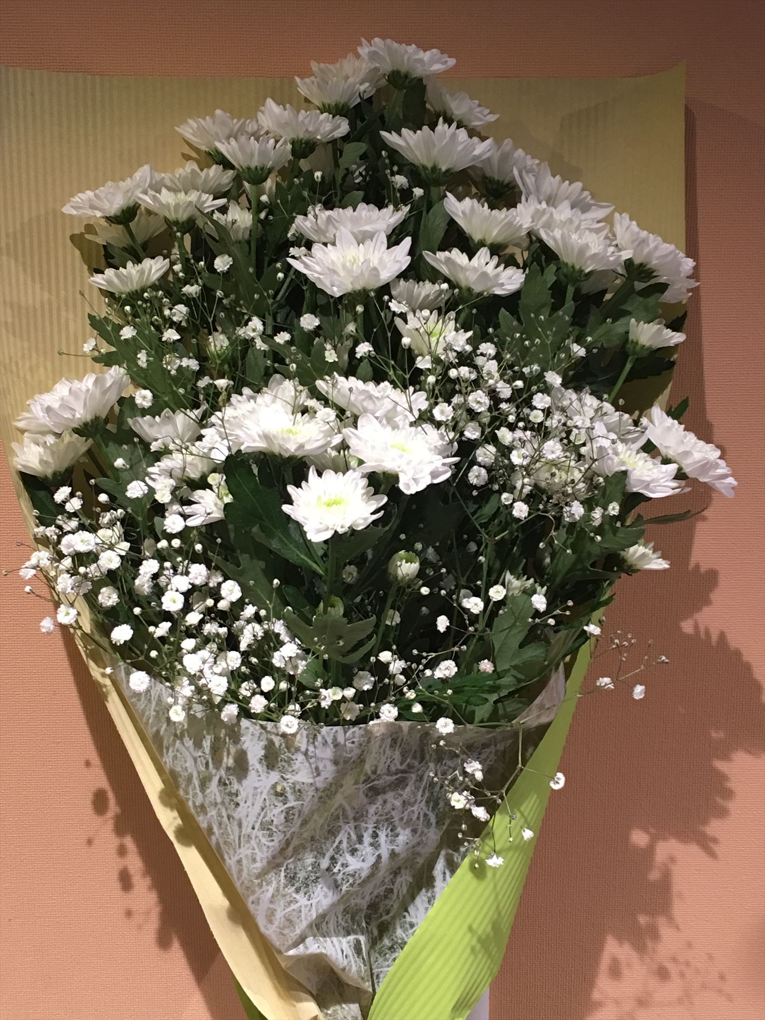 スプレーマムの花束　白 画像