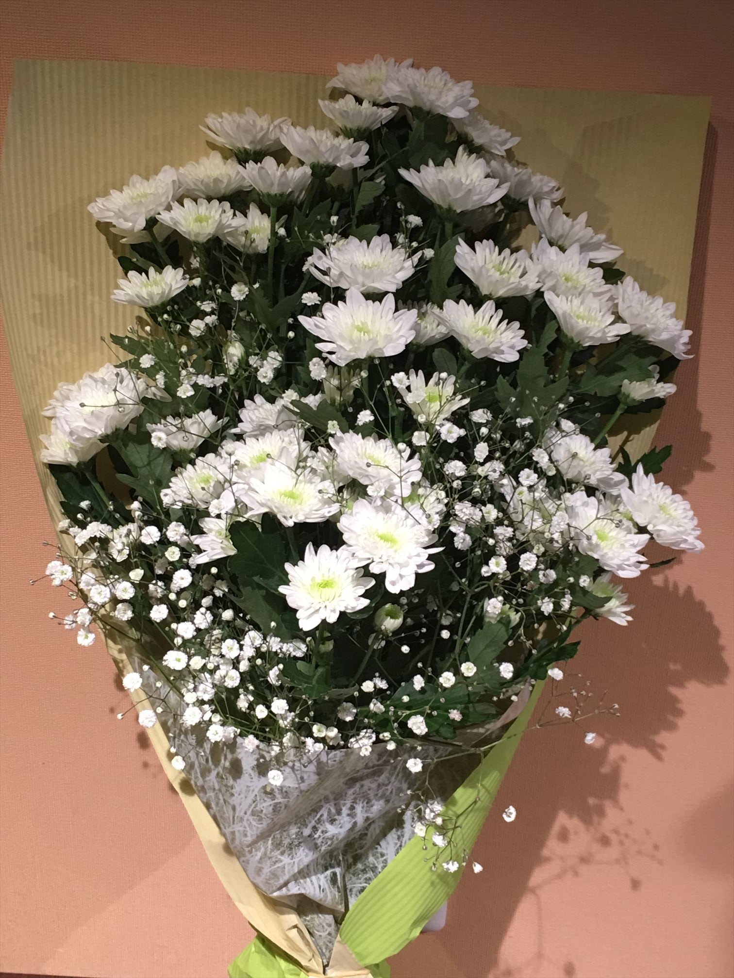 スプレーマムの花束　白 画像