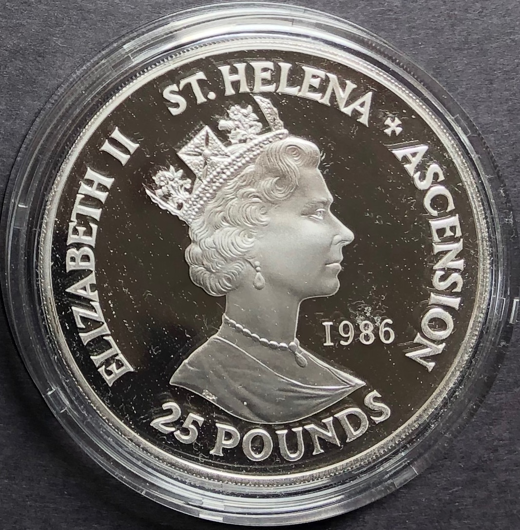 イギリス領セントヘレナ ナポレオン5オンス銀メダル画像