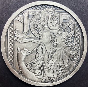 アルフォンス ミュシャ5オンス銀メダル画像