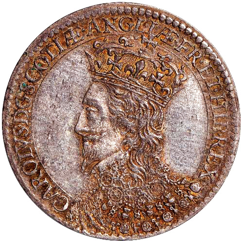 イギリス スコットランド1633年チャールズ1世戴冠銀メダル PCGS MS62画像