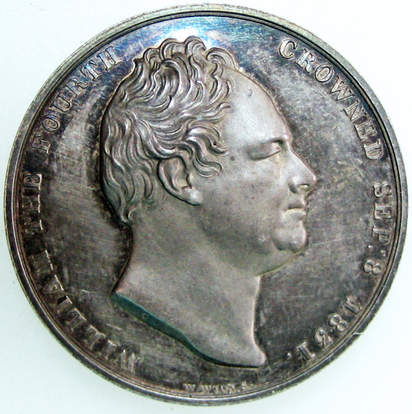 イギリス1831年ウイリアム 4世戴冠銀メダルPCGS SP63画像