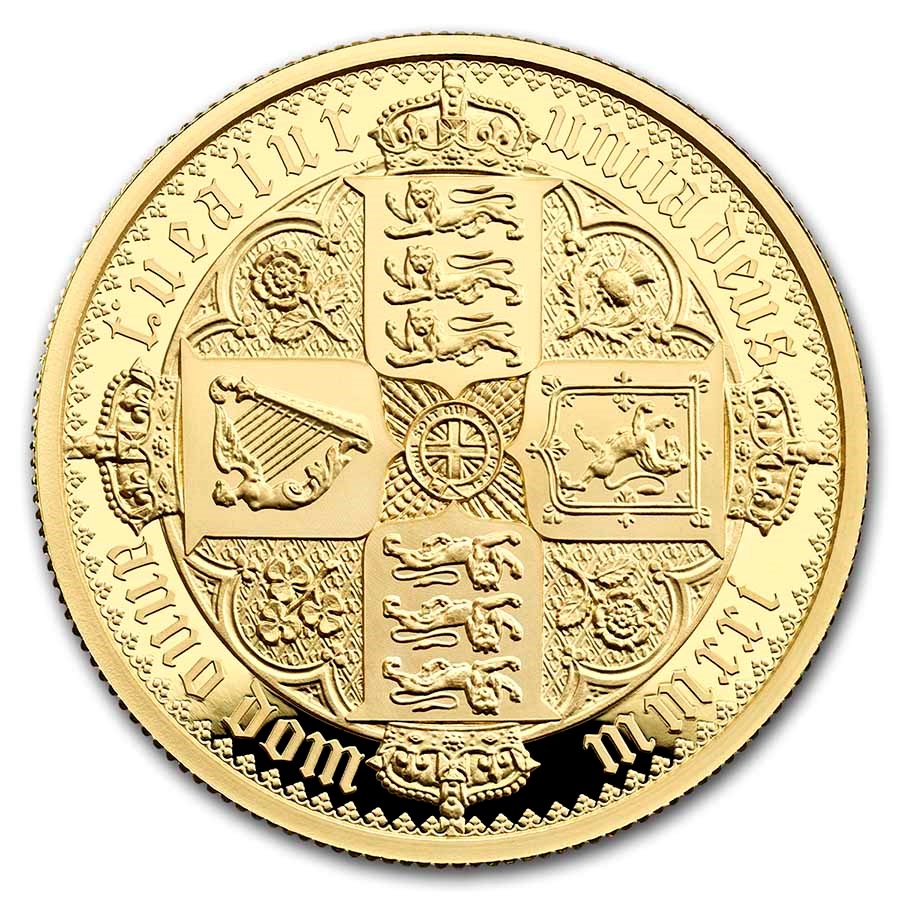イギリス2021年ゴシッククラウン2オンス金貨画像