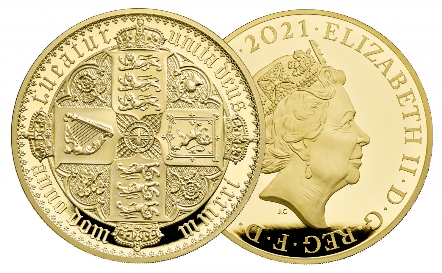 イギリス2021年ゴシッククラウン5オンス金貨画像