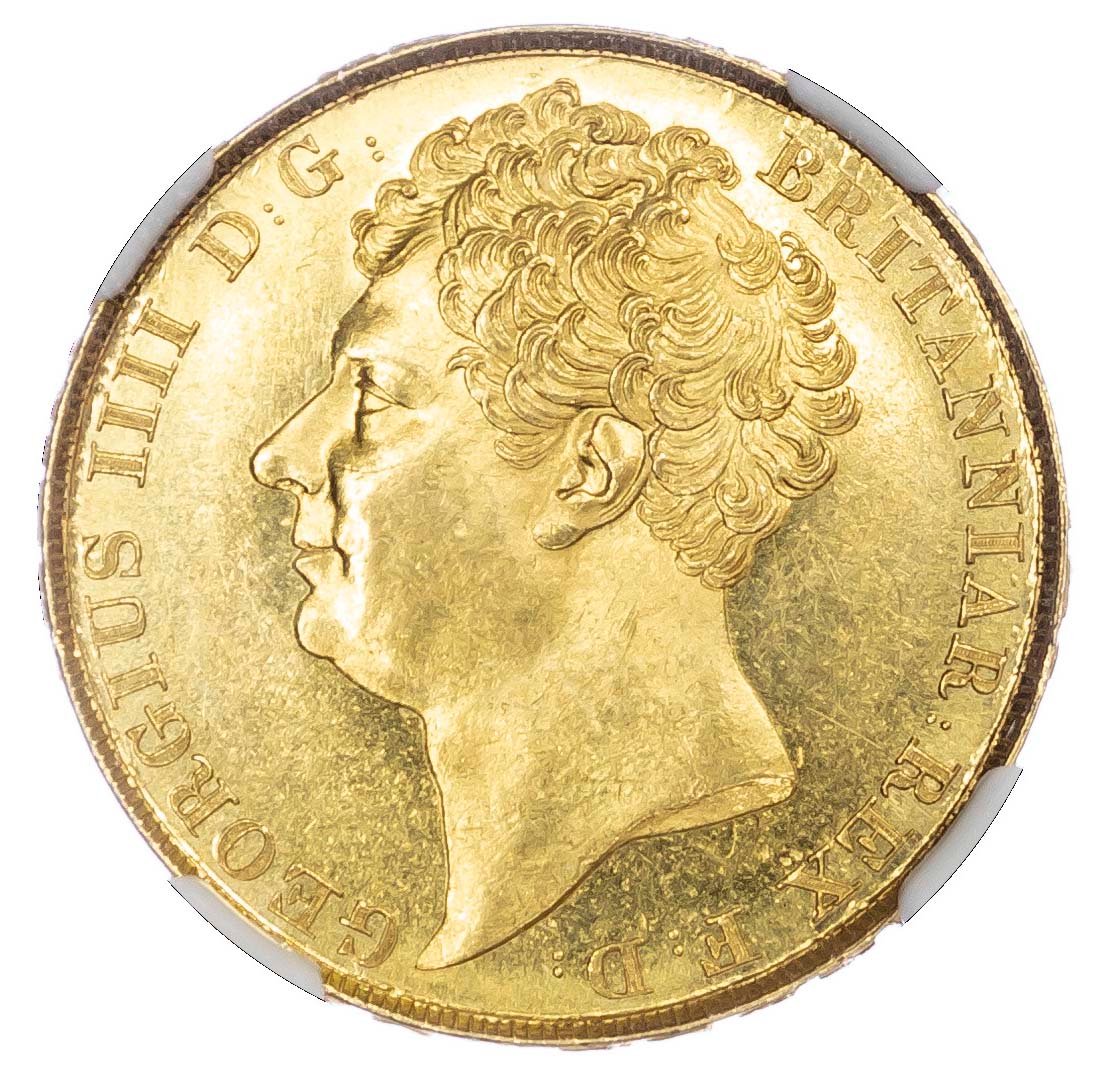 イギリス1823年ジョージ4世2ポンド金貨 MS63画像