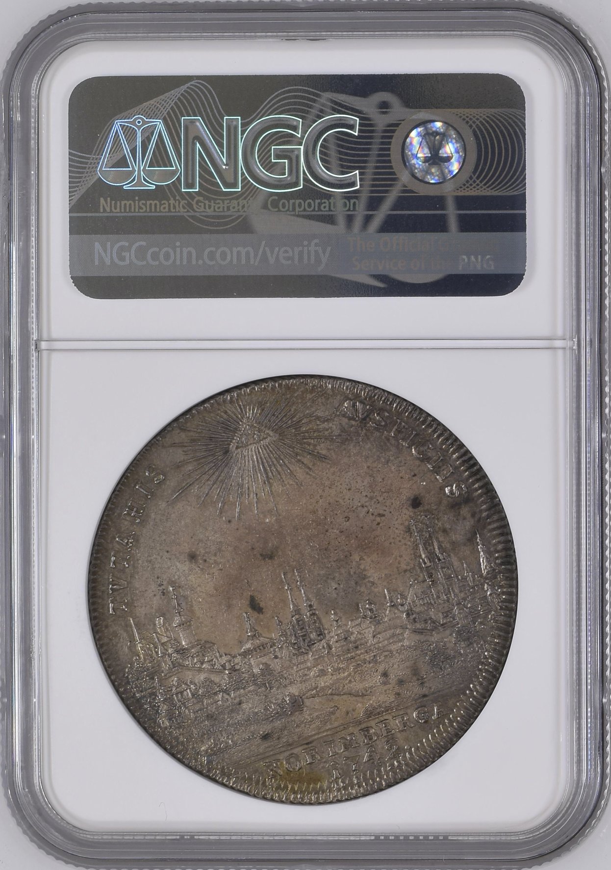 ドイツニュルンベルク1742年ターラー銀貨 都市景観MS62 | PREMIUM GOLD COIN