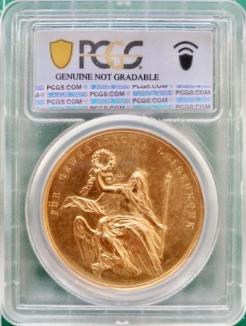 ドイツ プロイセン1850年16ダカットゴールドメダルPCGS UNCディテール画像