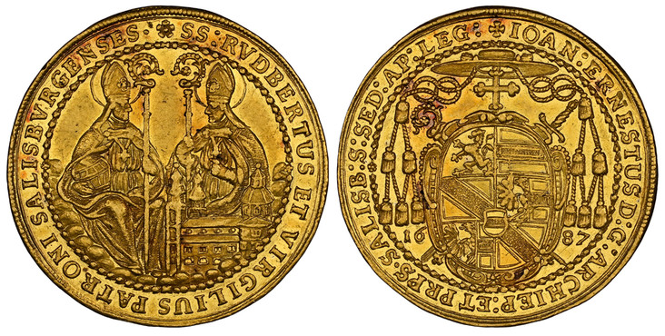 1794年 オーストリア ダカット金貨 ザルツブルグ NGC MS61