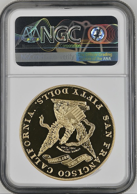 アメリカ2001年ケロッグ50ドル金貨リストライク NGC PF70UCAM画像