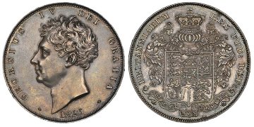 イギリス1826年ジョージ4世クラウン銀貨NGC PF64　SEPTIMO画像