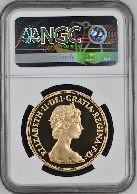 イギリス1982年ヤングエリザベス5ポンド金貨NGC PF69UCAM画像