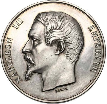 フランス1856年ナポレオン銀メダル画像