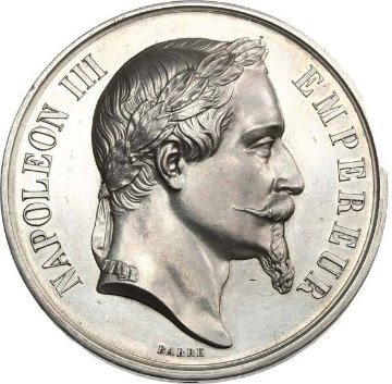 フランス1866年ナポレオン銀メダル＃1画像