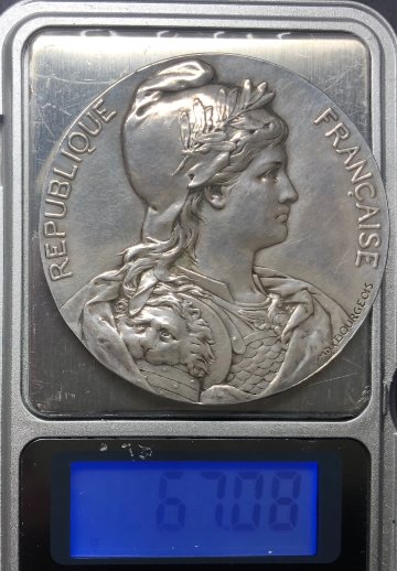 フランス共和国1898年銀メダル画像