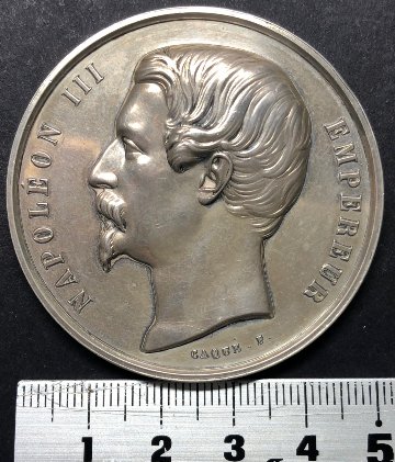 フランス1854年ナポレオン3世銀メダル＃2画像