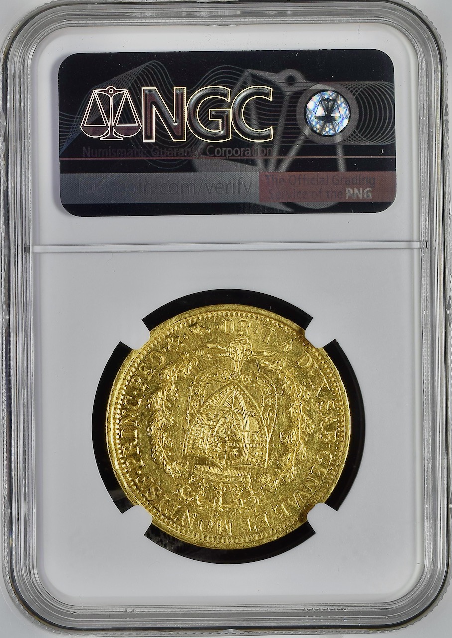 イタリア サルディーニャ王国1827年カルロ・フェリーチェ80リレ金貨NGC MS61画像