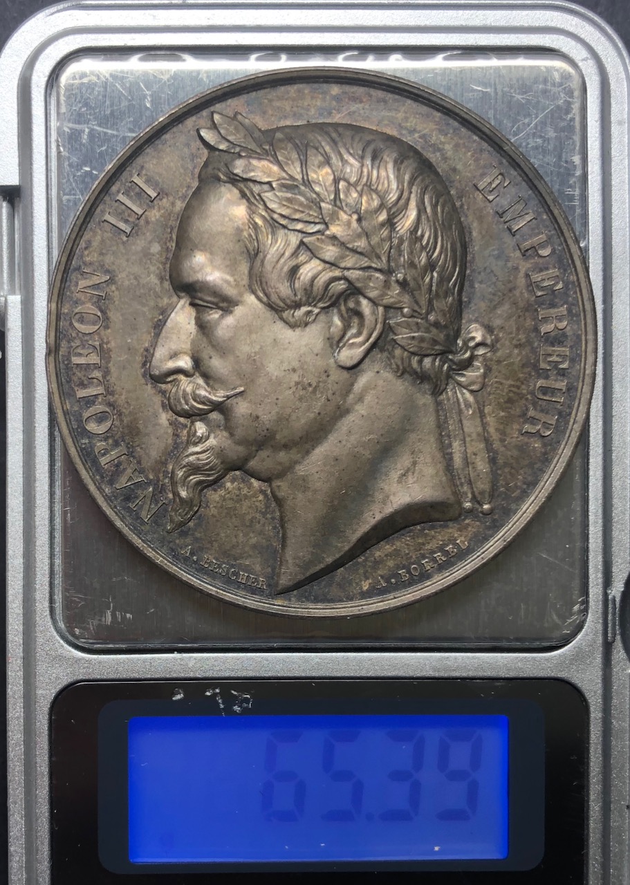 フランスナポレオン3世農業銀メダル画像