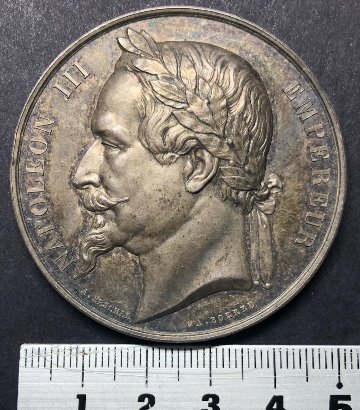 フランスナポレオン3世農業銀メダル画像