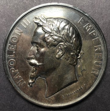 ナポレオン1867年大型銀メダル画像