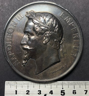 ナポレオン1867年大型銀メダル画像