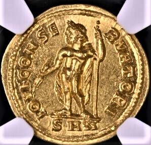 古代ローマ AD285-304年 アウレウス金貨ディオクレティアヌス NGC CHMS 5/5 5/5画像