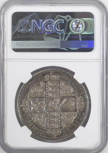 イギリス1847年ゴシッククラウン銀貨NGS PF61画像