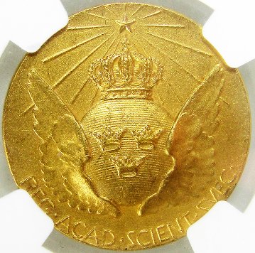 スウェーデン ノーベル賞ノミネート金メダルNGC MS64画像
