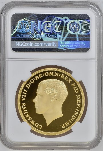 イギリス1937年/2021年エドワード8世5ポンド金貨 NGC PF70UCAM リストライク画像