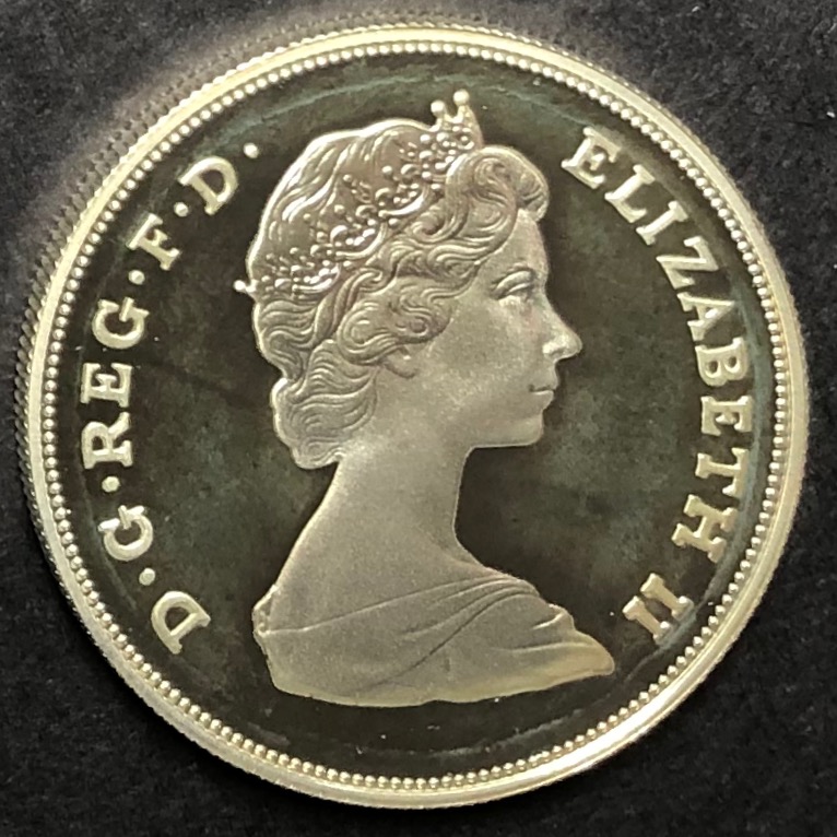 イギリス1980年クイーンズマザー80歳5ポンド銀貨 / 箱証明書付 ②画像