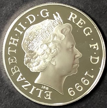 イギリス1999年ダイアナ5ポンド銀貨 / 箱証明書付⑤画像