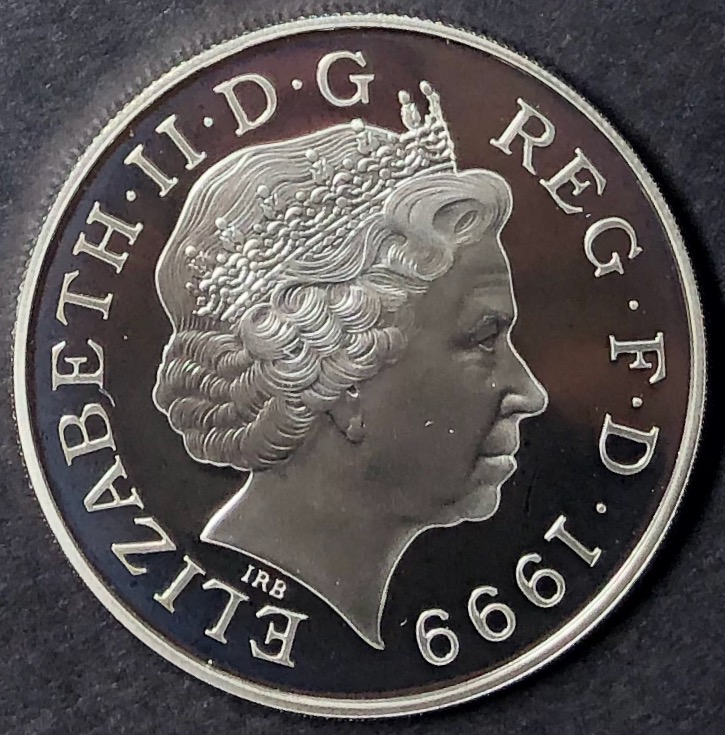 イギリス1999年ダイアナ5ポンド銀貨 / 箱証明書付⑥画像