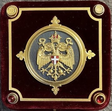 売約ずみ  オーストリア1843年以降サルバトーレ ムンディ12ダカットメダル NGC PF63UCAM 最高鑑定画像