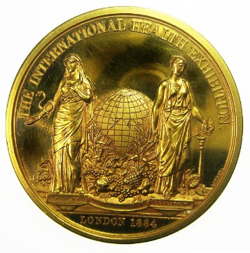 イギリス1884年国際健康博覧会金メダル PCGS SP58画像