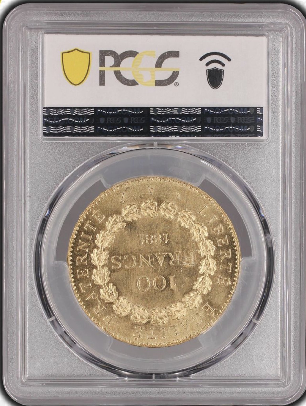 フランス1881年100フラン金貨PCGS MS65　最高鑑定の画像