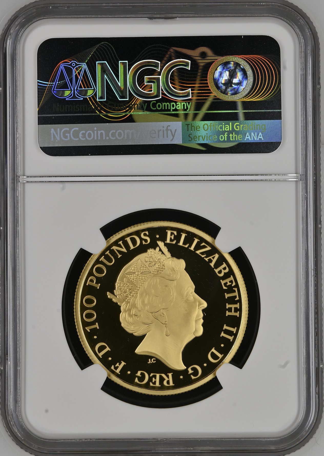 イギリス2021年ブリタニア＆ライオン100ポンド金貨 NGC PF70 UCAM画像