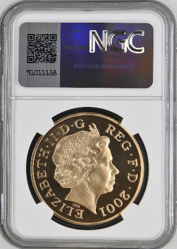 イギリス2001年ヴィクトリア没後100年5ポンド金貨NGCPF70UCAM画像