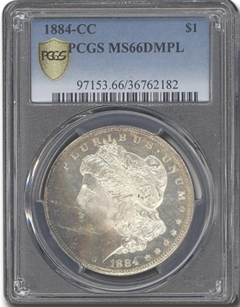 アメリカ1884年カーソンシティ PCGS MS66 DMPLの画像