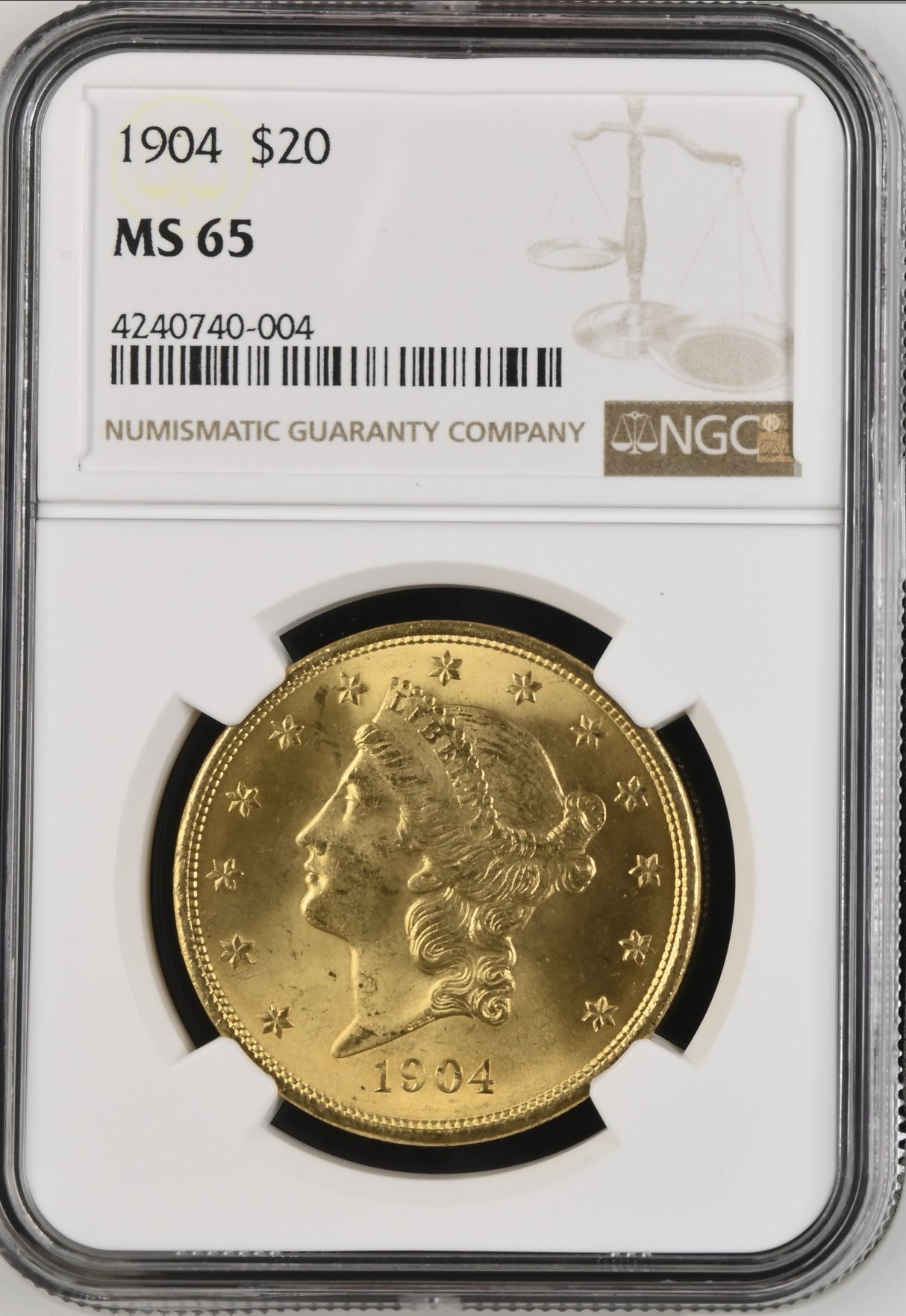 アメリカ1904年リバティ20ドル金貨 NGC MS65 | PREMIUM GOLD COIN