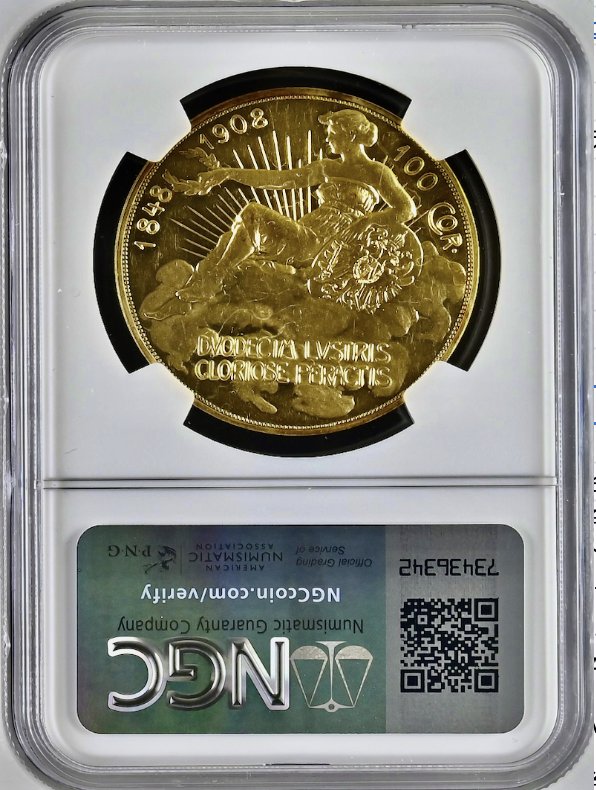 オーストリア1908年100コロナ金貨雲上の女神 NGC PF61 | PREMIUM GOLD COIN