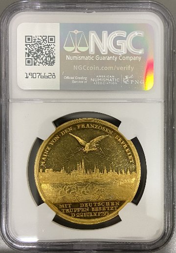 ドイツプロイセン1793年ヴィルヘルム2世金メダルNGC UNC DETAILS 280万円に値下げの画像