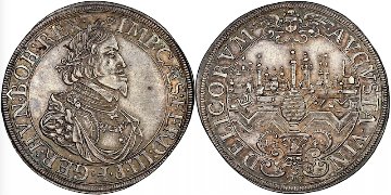 ドイツアウグスブルク1641年都市景観ターラー銀貨 NGC MS61の画像