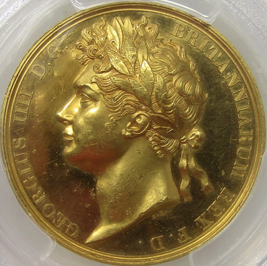 イギリス1821年ジョージ4世戴冠金メダル PCGS SP60