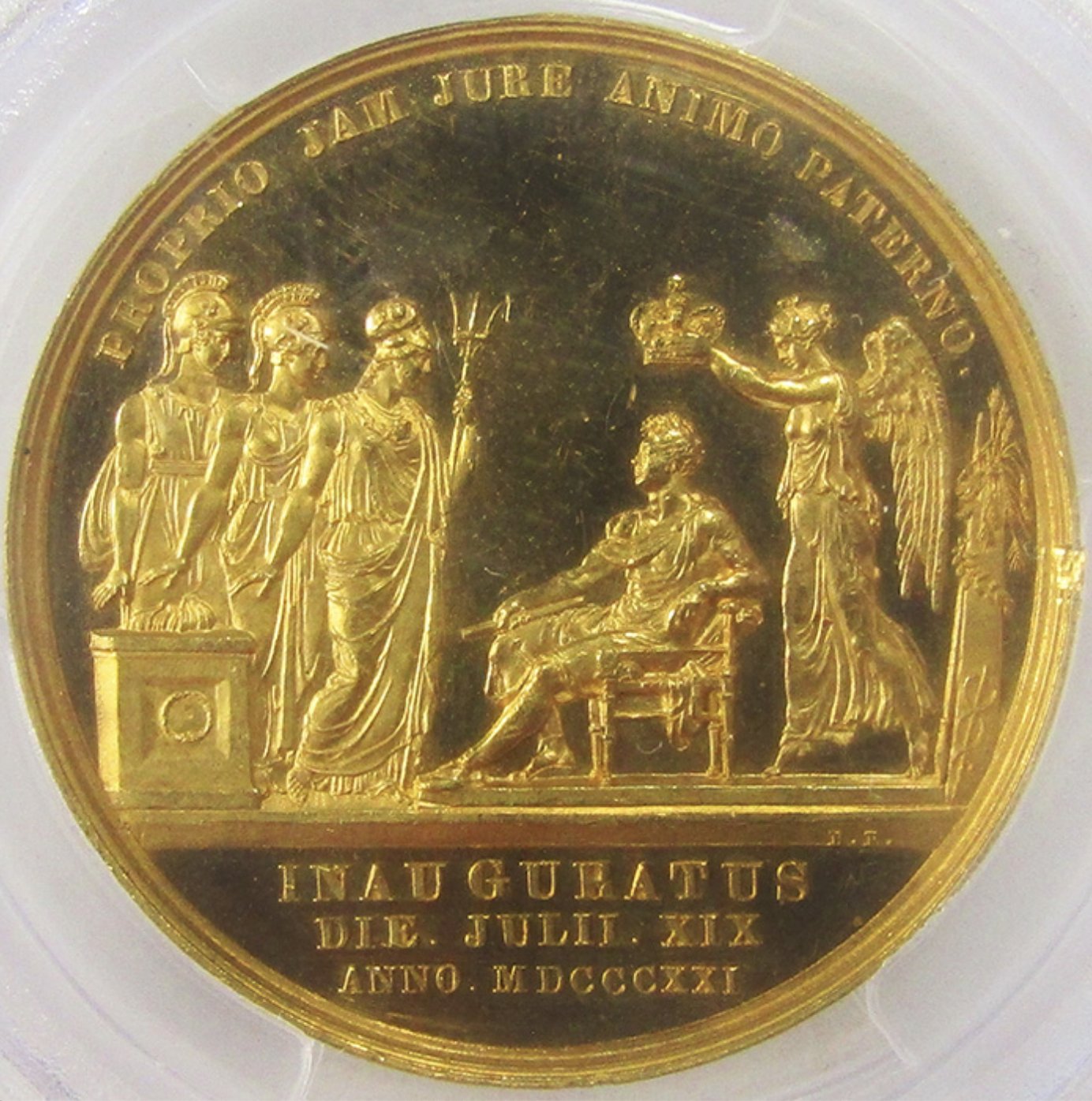 イギリス1821年ジョージ4世戴冠金メダル PCGS SP60の画像