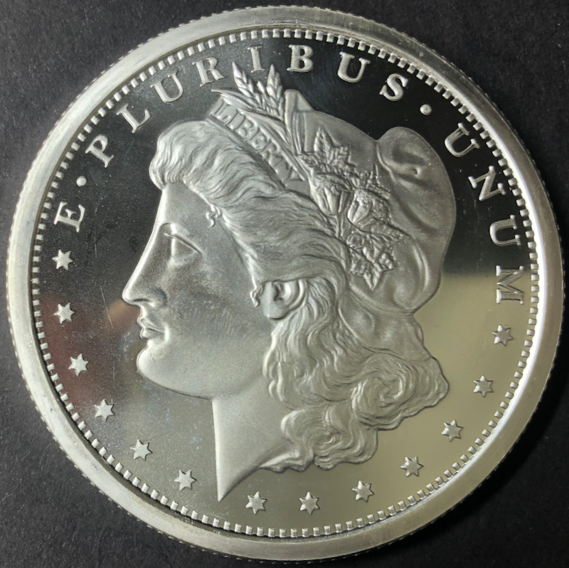 アメリカモーガンダラーシルバー5オンスラウンドの画像