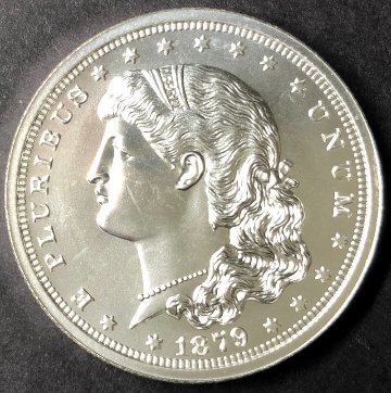 アメリカ1879年スクールガールダラー2オンスラウンドの画像