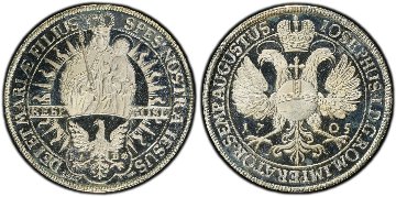 ドイツ1720年/1973年ターラー銀貨 PCGS SP66の画像